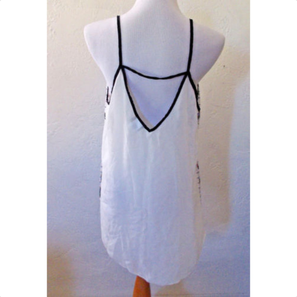 Dots XL Tank Top High Low Gemstone Sheer Open Back - Picture 3 of 5